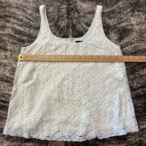 Women’s American Eagle Lace White Tank Top Size Medium